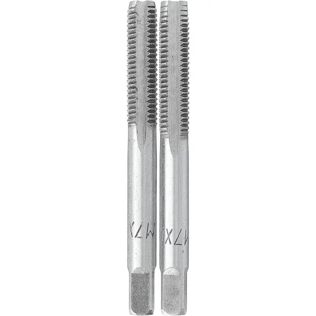 GEKO Handtapset M7 x 1,0 mm fijn draad HSS 2-delig voor binnendraad volgens DIN 2181 voor nauwkeurig draadsnijden