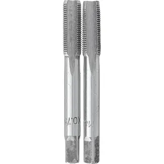GEKO Handtapset M8 x 0,75 mm fijn draad HSS 2-delig voor binnendraad volgens DIN 2181 voor nauwkeurig draadsnijden