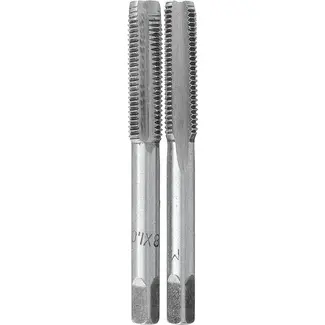 GEKO Handtapset M8 x 1,0 mm fijn draad HSS 2-delig voor binnendraad volgens DIN 2181 voor nauwkeurig draadsnijden