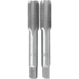 GEKO Handtapset M10 x 0,75 mm fijn draad HSS 2-delig voor binnendraad volgens DIN 2181 voor nauwkeurig draadsnijden