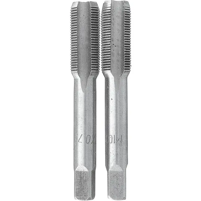 GEKO Handtapset M10 x 0,75 mm fijn draad HSS 2-delig voor binnendraad volgens DIN 2181 voor nauwkeurig draadsnijden