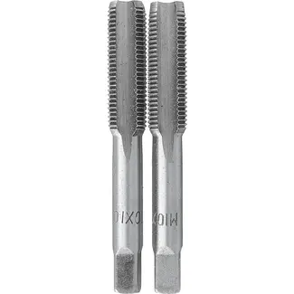GEKO Handtapset M10 x 1,0 mm fijn draad HSS 2-delig voor binnendraad volgens DIN 2181 voor nauwkeurig draadsnijden