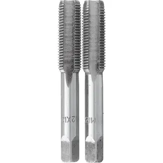 GEKO Handtapset M12 x 1,25 mm fijn draad HSS 2-delig voor binnendraad volgens DIN 2181 voor nauwkeurig draadsnijden