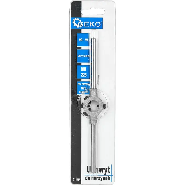 GEKO Snijplaathouder M3 - M4 voor snijplaten 20 x 5 mm van NC6 staal volgens DIN 225