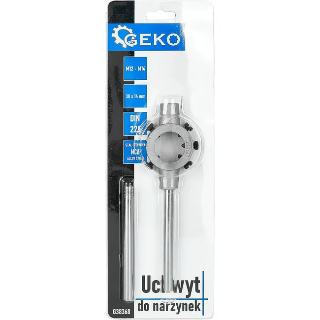 GEKO Snijplaathouder voor tapeind M12 - M14 38 x 14 mm NC6 staal volgens DIN 225