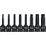 GEKO TORX Slagdoppenset 1/2 Inch 8-delig CR-MO met Maten T30 T40 T45 T50 T55 T60 T70 en T80