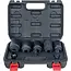 GEKO Slagdoppenset 1/2 Inch 8-delig CR-MO met 12-kant Doppen 27-36 mm en HEX H14 H17 H19