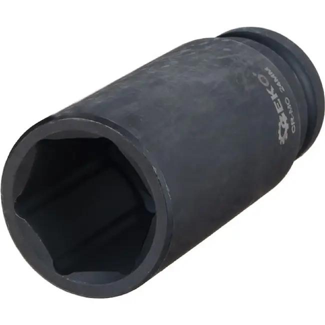 GEKO Lange Slagdoppenset 1/2 Inch CR-MO 11-delig met Maten 10 t/m 24 mm voor Slagmoersleutels