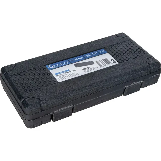 GEKO Lange Slagdoppenset 1/2 Inch CR-MO 11-delig met Maten 10 t/m 24 mm voor Slagmoersleutels