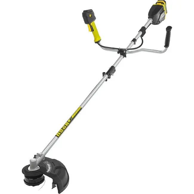 John Gardener Accu bosmaaier 20 V 380 mm met draadkop, 3-tands mes en complete 4,0 Ah accuset voor tuinwerk