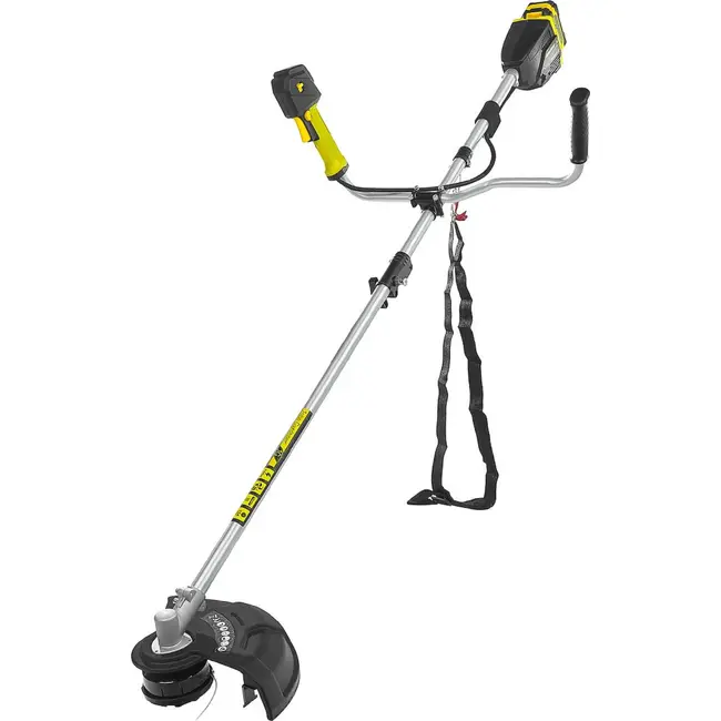 John Gardener Accu bosmaaier 20 V 380 mm met draadkop, 3-tands mes en complete 4,0 Ah accuset voor tuinwerk