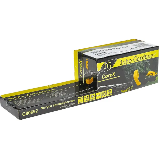 John Gardener Accu Heggenschaar 20 V 450 mm 16 mm Takdikte Inclusief 4,0 Ah Accu en Oplader