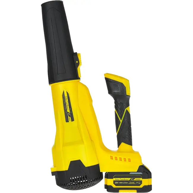 John Gardener Accu Bladblazer 20 V Borstelloos 165 km/u 4,0 Ah Inclusief Accu, Oplader en 2 Blaasmonden