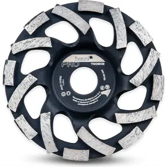 Tvardy Diamant Komschijf Type L 125 mm met 22,23 mm Asgat voor Beton, Cementdekvloeren en Baksteen