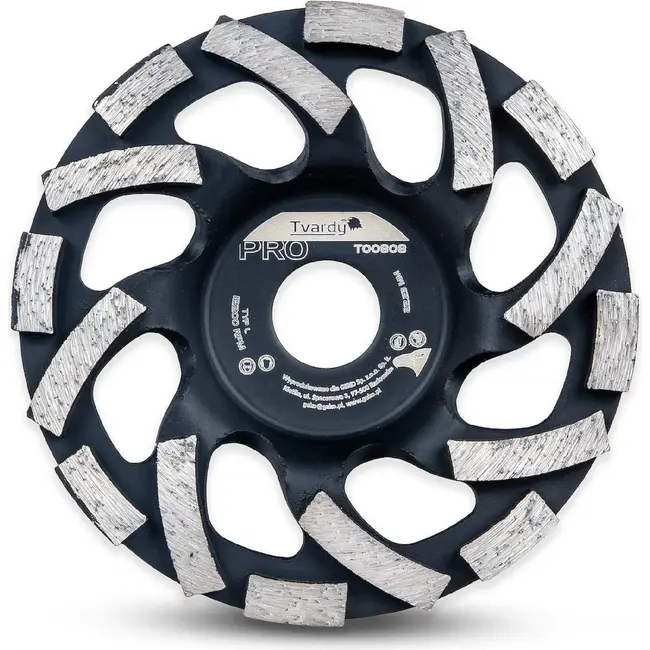 Tvardy Diamant Komschijf Type L 125 mm met 22,23 mm Asgat voor Beton, Cementdekvloeren en Baksteen