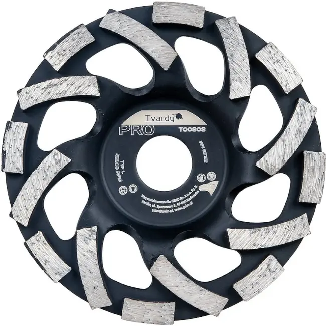 Tvardy Diamant Komschijf Type L 125 mm met 22,23 mm Asgat voor Beton, Cementdekvloeren en Baksteen