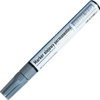 GEKO Zilveren permanente olie marker 1-1,5 mm voor metaal hout glas en kunststof