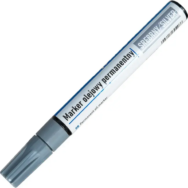 GEKO Zilveren permanente olie marker 1-1,5 mm voor metaal hout glas en kunststof