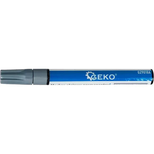 GEKO Zilveren permanente olie marker 1-1,5 mm displaydoos met 24 stuks voor metaal hout glas en kunststof