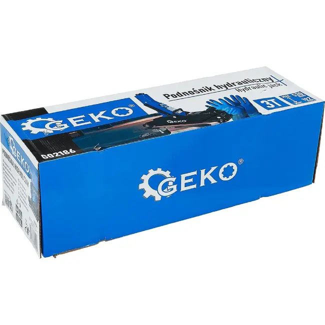 GEKO Hydraulische garagekrik 3 ton voor SUV en 4x4 met hefbereik 192-530 mm