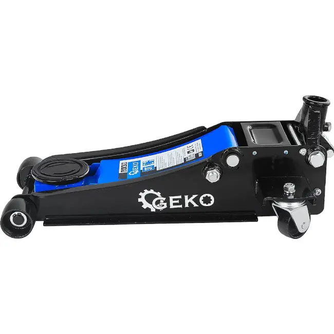 GEKO Lage hydraulische garagekrik 3 ton met dubbele pomp en hefbereik van 85-430 mm