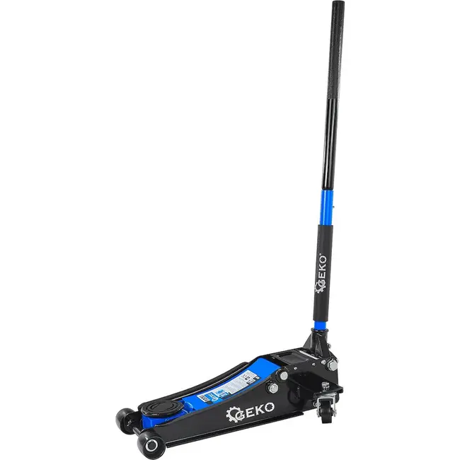 GEKO Lage hydraulische garagekrik 3 ton met dubbele pomp en hefbereik van 85-430 mm
