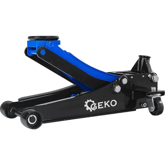 GEKO Lage hydraulische garagekrik 3 ton met dubbele pomp en hefbereik van 85-430 mm