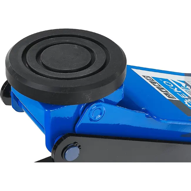 GEKO Lage hydraulische garagekrik 3 ton met dubbele pomp, voetpedaal en hefbereik van 75-505 mm