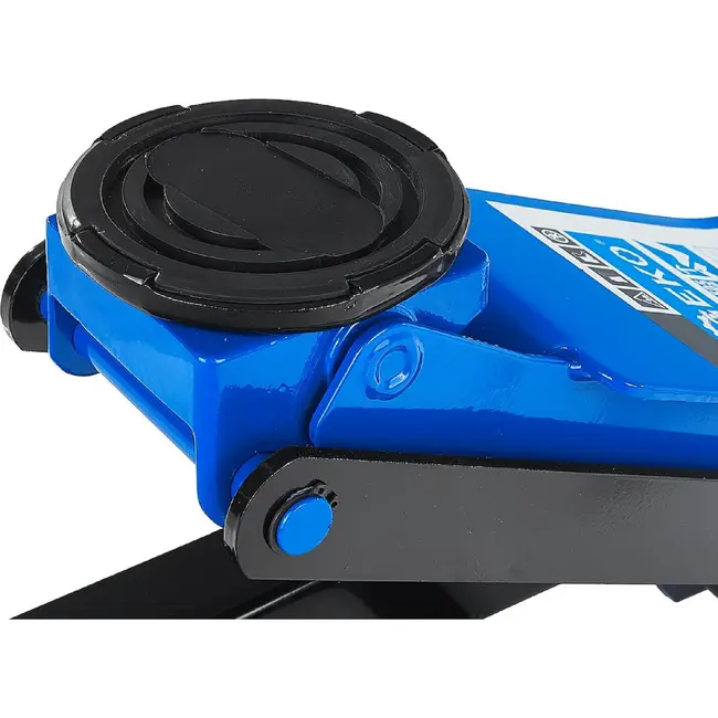 GEKO Lage hydraulische garagekrik 3 ton met dubbele pomp, voetpedaal en hefbereik van 75-505 mm