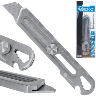GEKO Multifunctioneel afbreekmes 18 mm SK2 met liniaal en mesvergrendeling