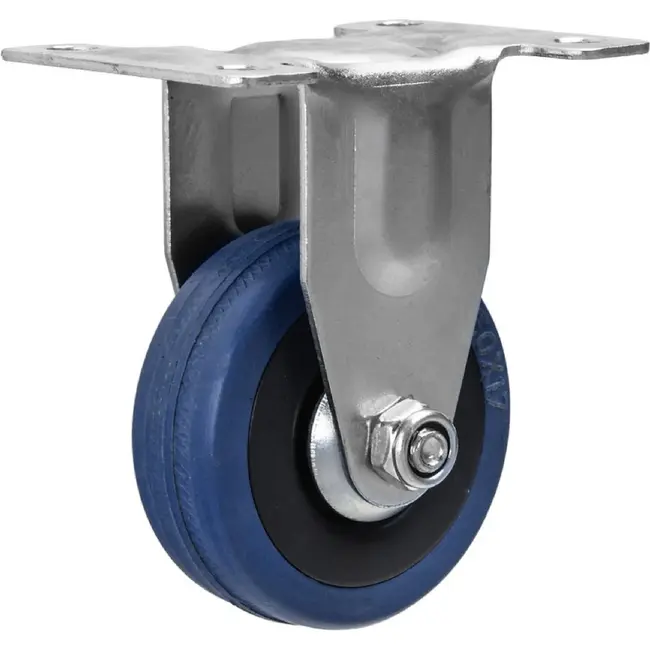 GEKO Vast rubber transportwiel 50 mm 30 kg voor werkbanken en transportwagens