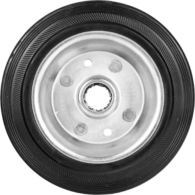 GEKO Staal-rubber wiel 160 mm met rollager en 130 kg draagvermogen voor transportwagens