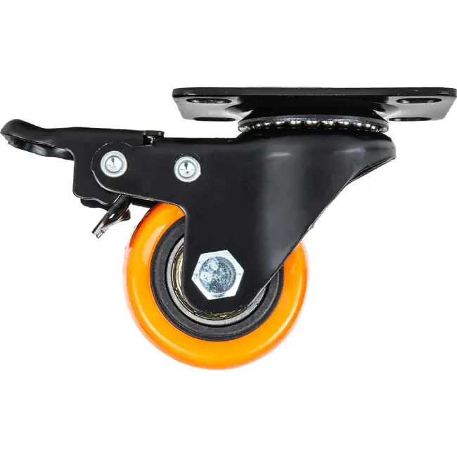 GEKO Zwenkwielen 40 mm set van 4 met 2 remmen en 160 kg draagvermogen voor meubels