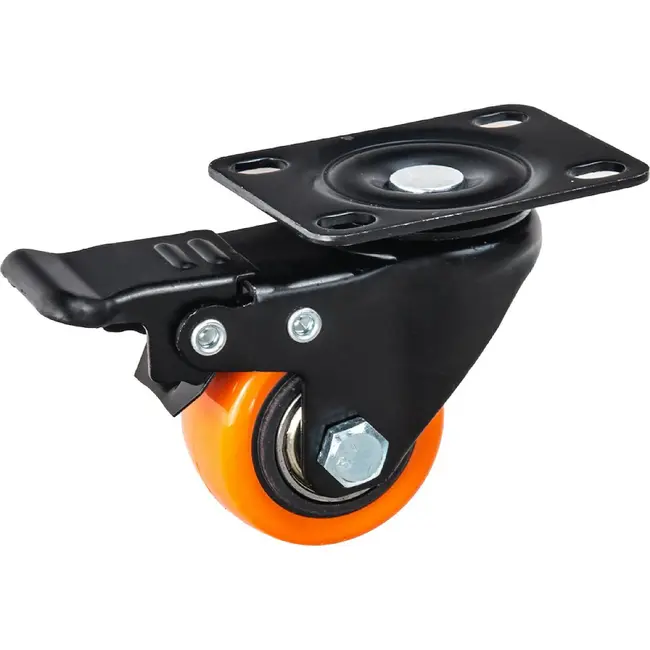 GEKO Zwenkwielen 40 mm set van 4 met 2 remmen en 160 kg draagvermogen voor meubels