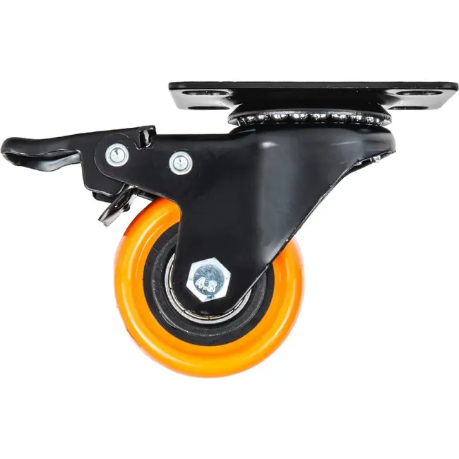 GEKO Zwenkwielen 50 mm set van 4 met 2 remmen en 200 kg draagvermogen voor meubels