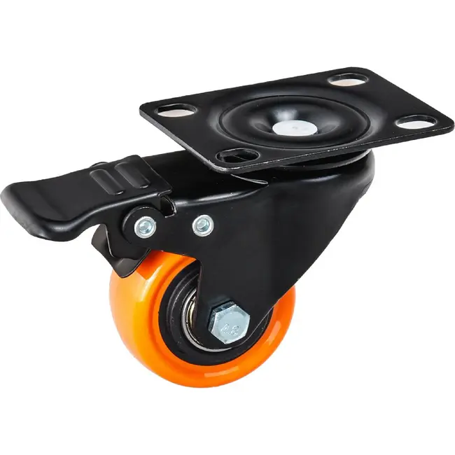 GEKO Zwenkwielen 50 mm set van 4 met 2 remmen en 200 kg draagvermogen voor meubels