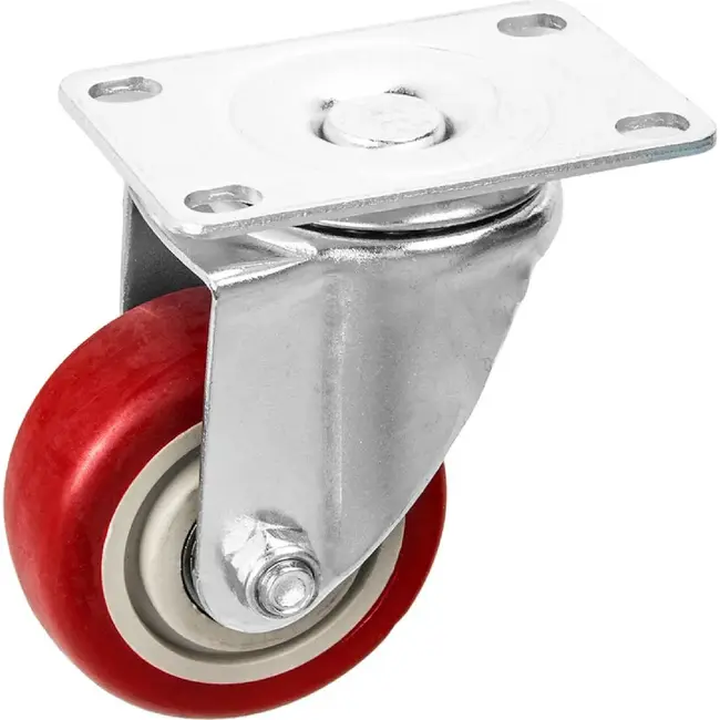 GEKO Zwenkwielen 75 mm set van 4 met 2 remmen en 400 kg draagvermogen voor meubels