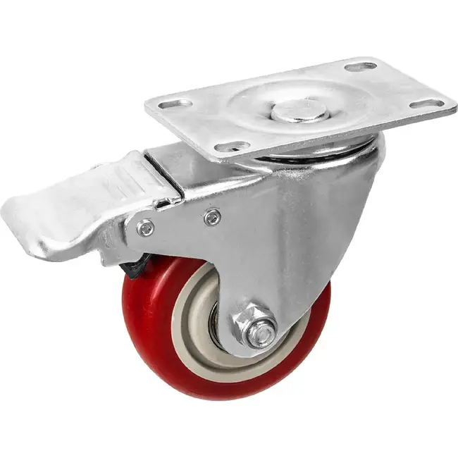 GEKO Zwenkwielen 75 mm set van 4 met 2 remmen en 400 kg draagvermogen voor meubels