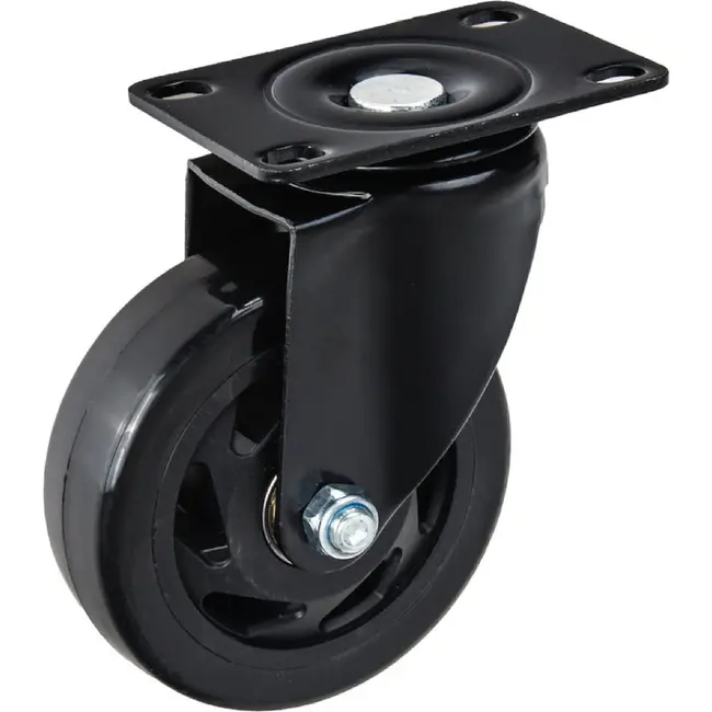 GEKO Zwenkwielen 100 mm set van 4 met 2 remmen, PVC wielen en 480 kg draagvermogen
