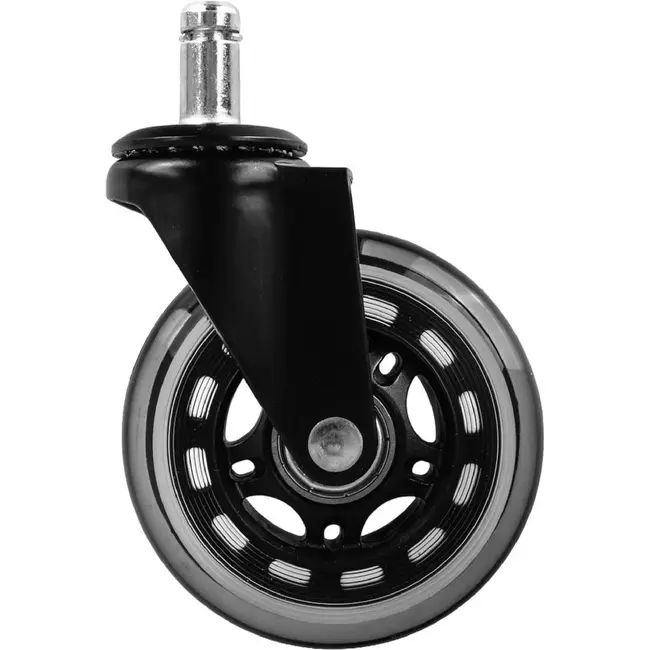 GEKO Bureaustoel wielen 75 mm PU set van 5 met dubbele kogellagers voor stille en soepele verplaatsing