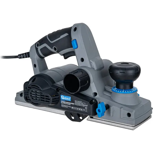 GEKO Elektrische schaaf 750 W met 82 mm schaafbreedte, 3 mm schaafdiepte en sponningdiepte tot 18 mm