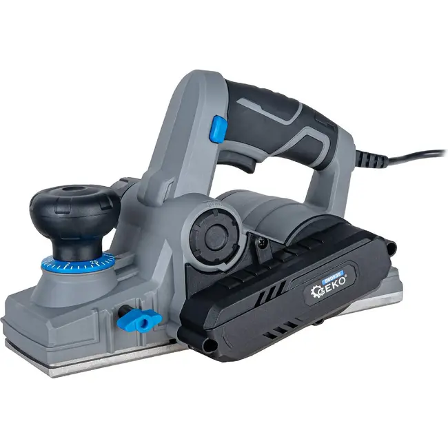 GEKO Elektrische schaaf 750 W met 82 mm schaafbreedte, 3 mm schaafdiepte en sponningdiepte tot 18 mm