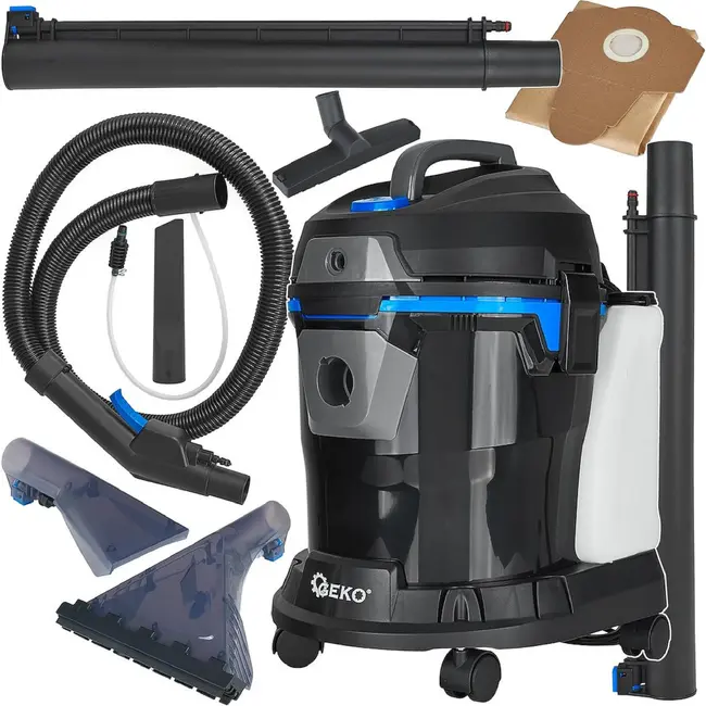 GEKO 4-in-1 Wasstofzuiger 1400 W 15 Liter met Extractiereiniging 4 Liter Detergenttank en Accessoires
