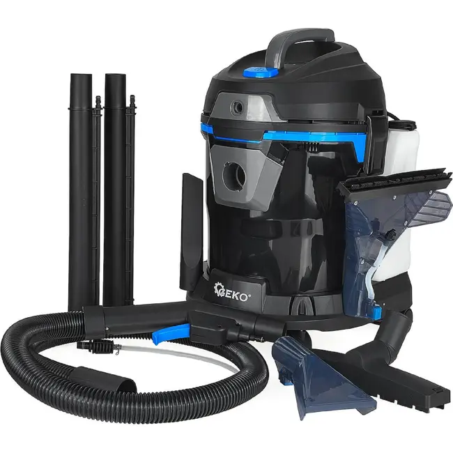 GEKO 4-in-1 Wasstofzuiger 1400 W 15 Liter met Extractiereiniging 4 Liter Detergenttank en Accessoires