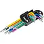 Tvardy 9-delige Torx sleutelset van S2 gereedschapsstaal met kleurcodering en organizer T10 tot T50