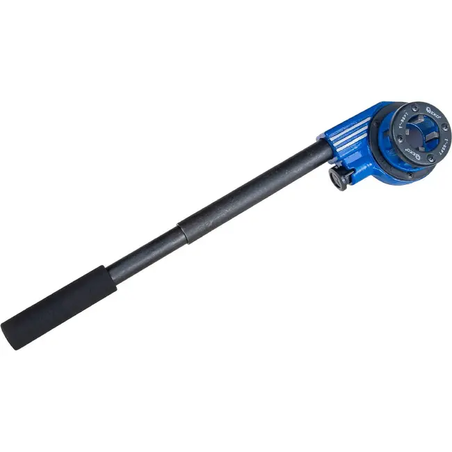 GEKO Handmatige pijpdraadsnijset met ratel, 4 draadsnijkoppen van 3/8 tot 1 inch en transportkoffer