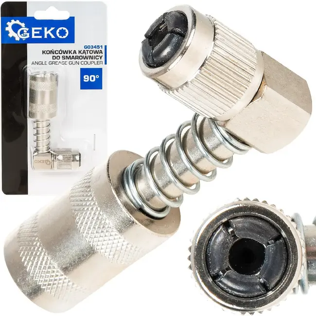 GEKO 90° haakse vetspuitkoppeling 1/8 inch voor moeilijk bereikbare smeernippels