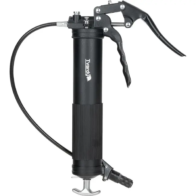 Tvardy Heavy Duty éénhandige vetspuit 500 ml met 40 MPa en zelfvergrendelende 3-klauwskoppeling