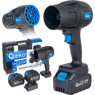 GEKO Draadloze accu bladblazer 21 V 550 W met 2 x 4,0 Ah Li-Ion accu en lader
