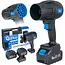 GEKO Draadloze accu bladblazer 21 V 550 W met 2 x 4,0 Ah Li-Ion accu en lader